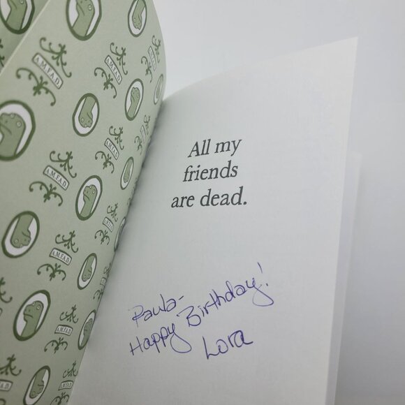 All My Friends Are Dead Mini Book Avery Monsen Jory John Dinosaur Humor Morbid - Picture 3 of 12